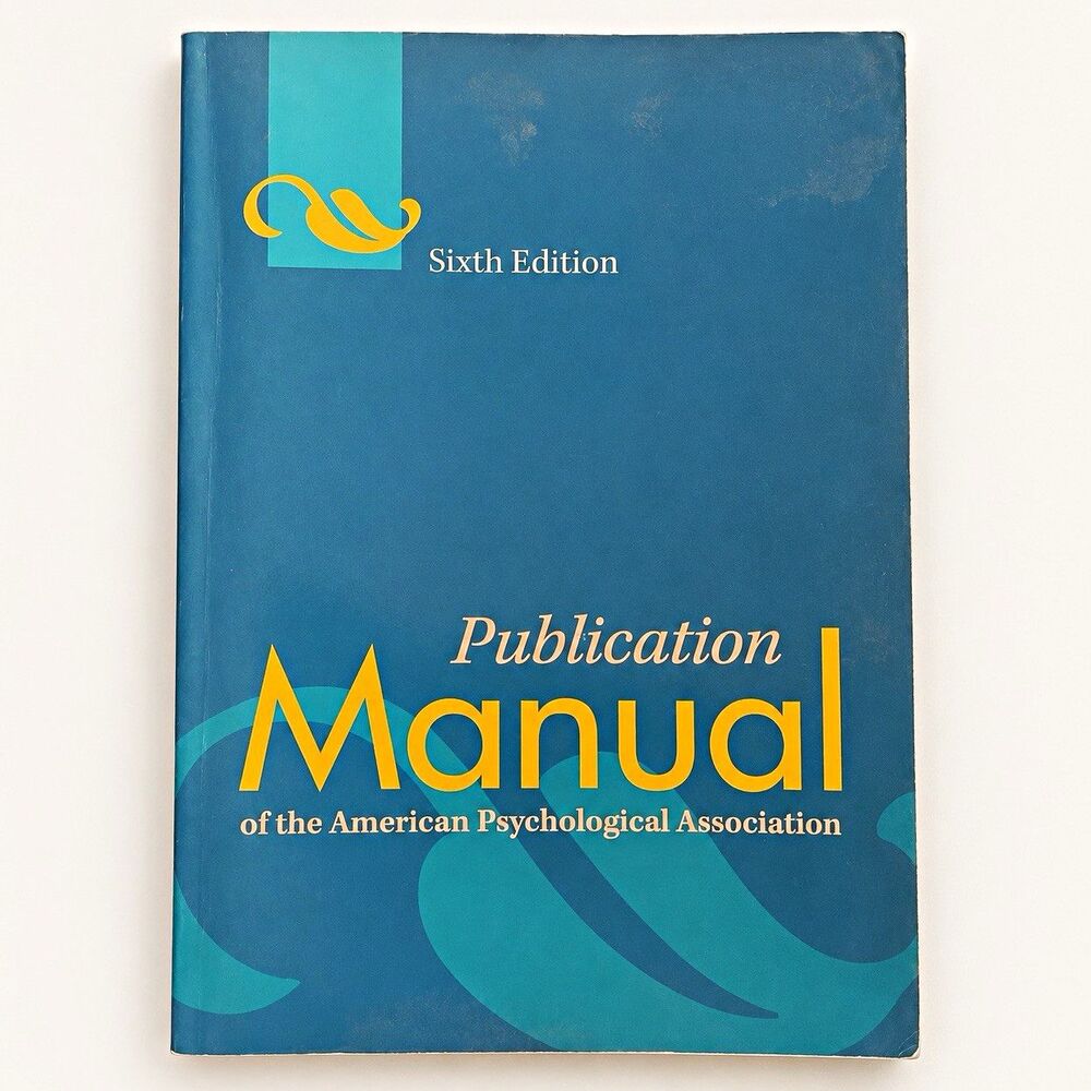 American Psychological Association APA Publication Manual 6th Ed 2009 Paperback
